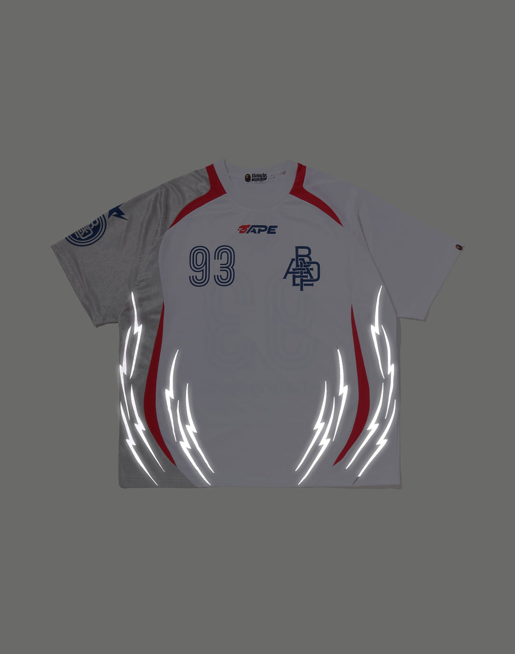 APA FRAME PATTERN MULTI LOGO RELAXED FIT FOOTBALL JERSEY MENS