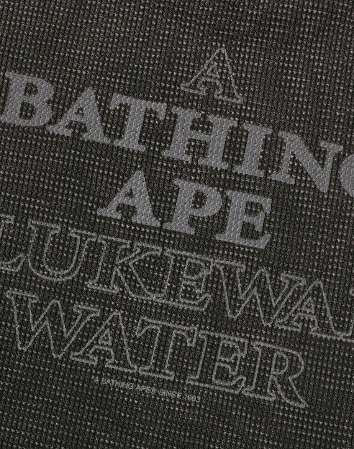 HEAVY WASHED BAPE MILITARY GRAPHIC RELAXED FIT LS TEE MENS
