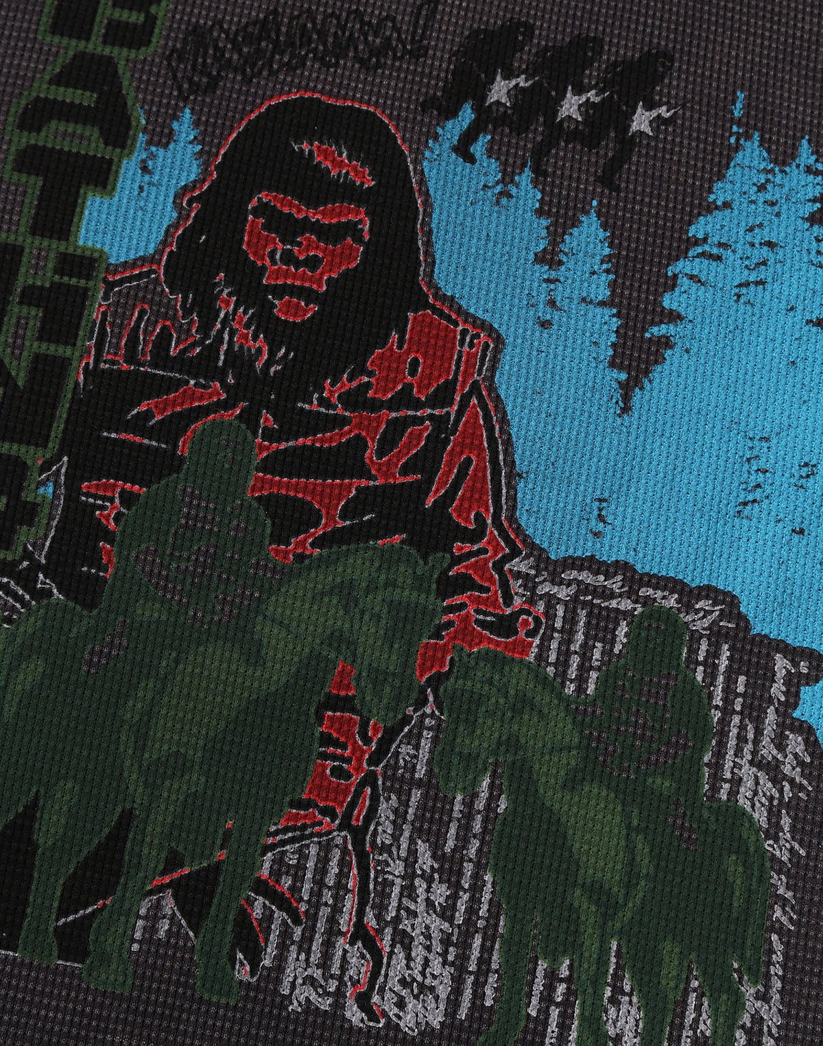 HEAVY WASHED BAPE MILITARY GRAPHIC RELAXED FIT LS TEE MENS