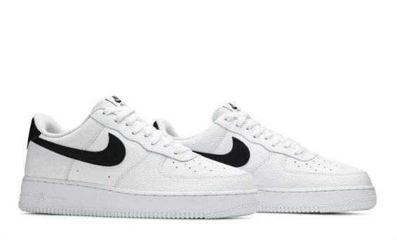 Nike Air Force 1 Low '07 'White/Black Pebbled Leather' Sneakers