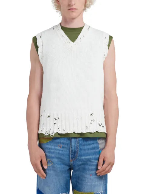 Marni cotton V-neck vest