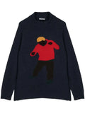 Leathersmith of London intarsia-knit wool jumper