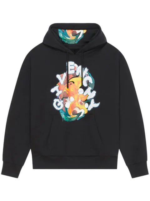 Givenchy psychedelic boxy fit hoodie in fleece