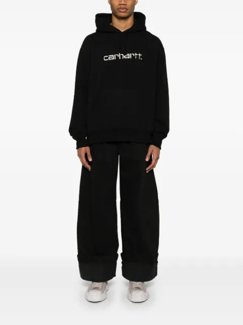 Junya Watanabe MAN logo-embroidered hoodie