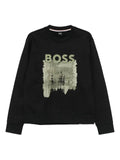 BOSS logo-print cotton sweatshirt