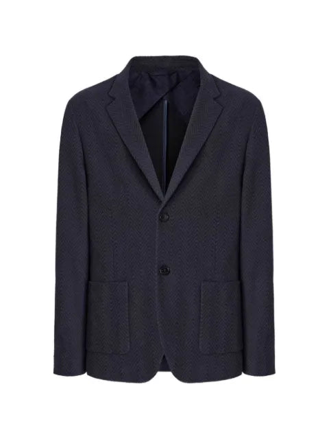 Missoni single-breasted blazer in cotton and viscose with tone-on-tone zigzag pattern