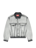 Diesel trucker jacket in soft skeleton denim