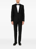 Karl Lagerfeld satin-trim buttoned blazer