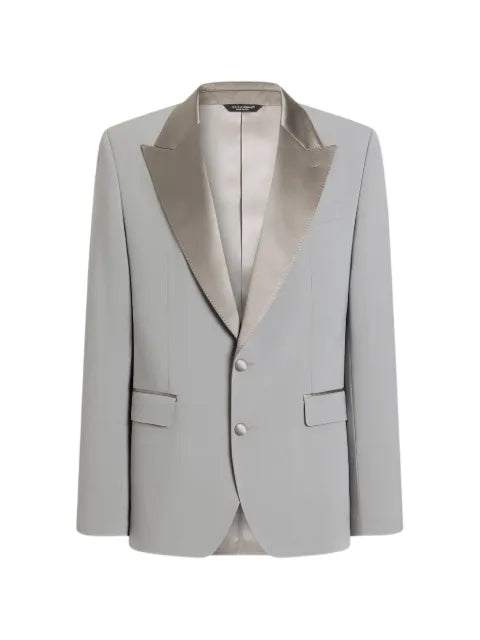 Dolce & Gabbana Sicilia light single-breasted micro-rib tuxedo jacket