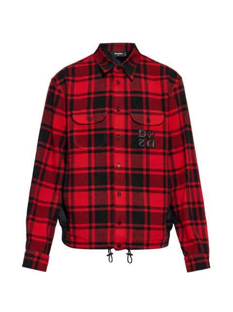 DSQUARED2 hybrid drawstring overshirt