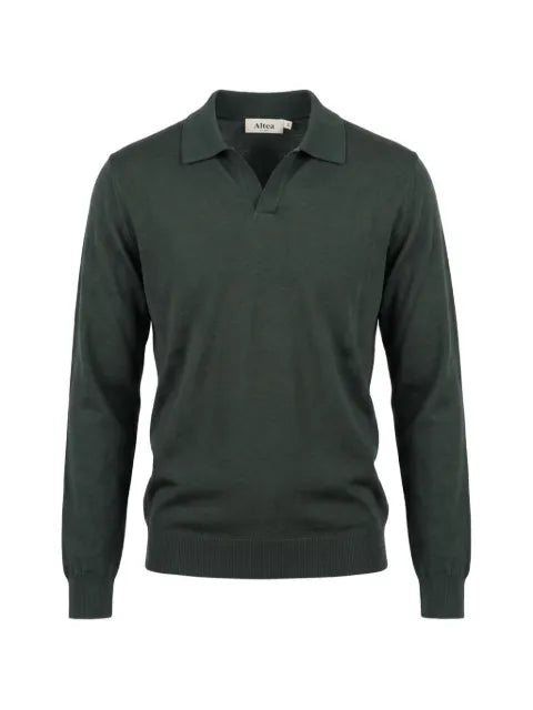Altea polo-collar long-sleeve sweater