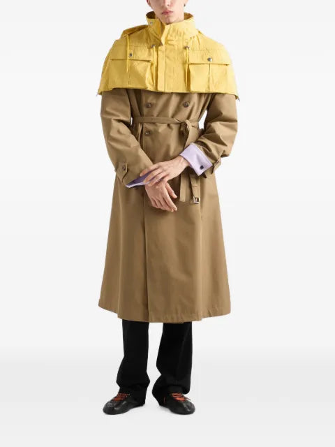 Prada hooded flap-pocket cape