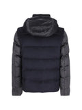 Moorer quilted-panel hooded jacket