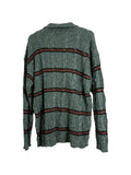 Phipps cable-knit striped polo-collar sweater