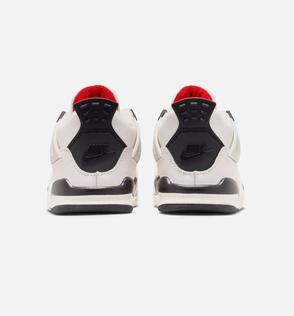 Air Jordan 4 Retro "Flight Club" Infant/Toddler Shoe – Sail/Black/University Red