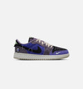 Air Jordan 1 Low OG – Grade School Lifestyle Shoe in Regency Purple/Vapor Green/Black/Dark Raisin