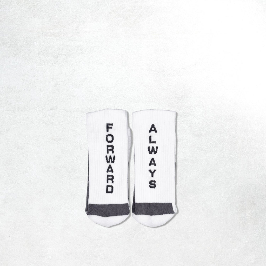 Forward, Always Active Tech Sock: White/Steel