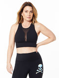HIGH NECK BRA WITH MESH