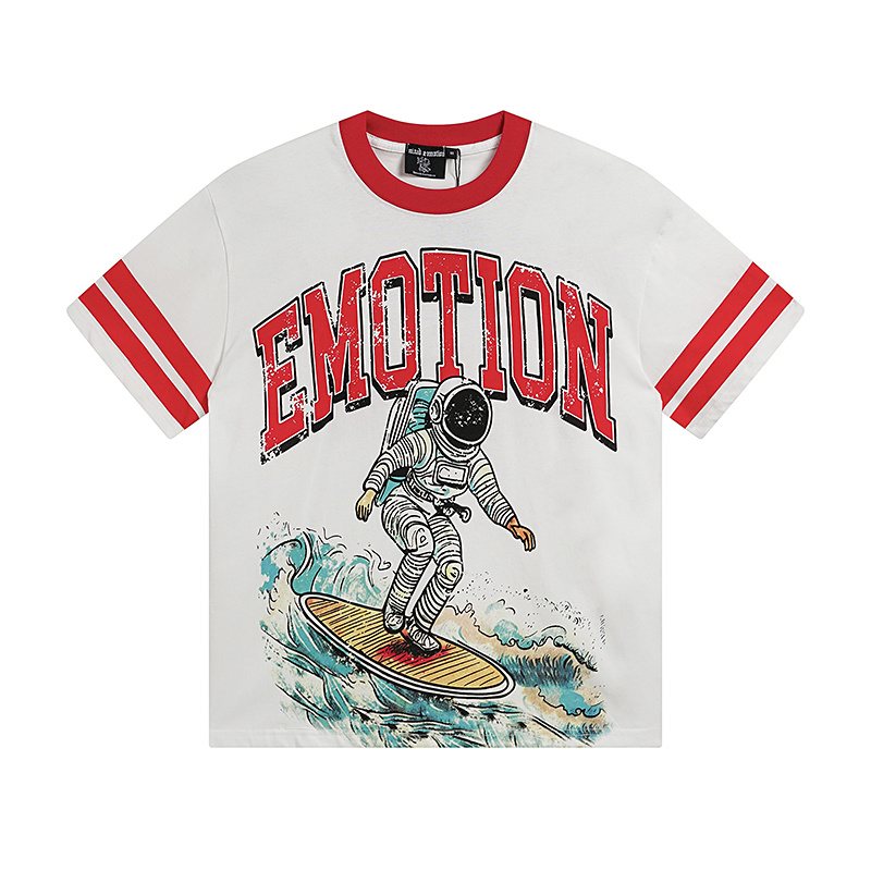 MIXED EMOTION Astronaut Graphic Ringer T-Shirt