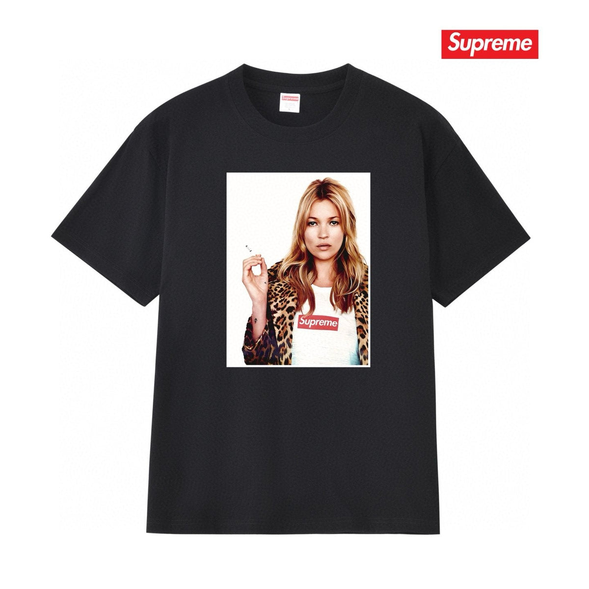 Supreme Kate Moss Portrait Graphic T-Shirt