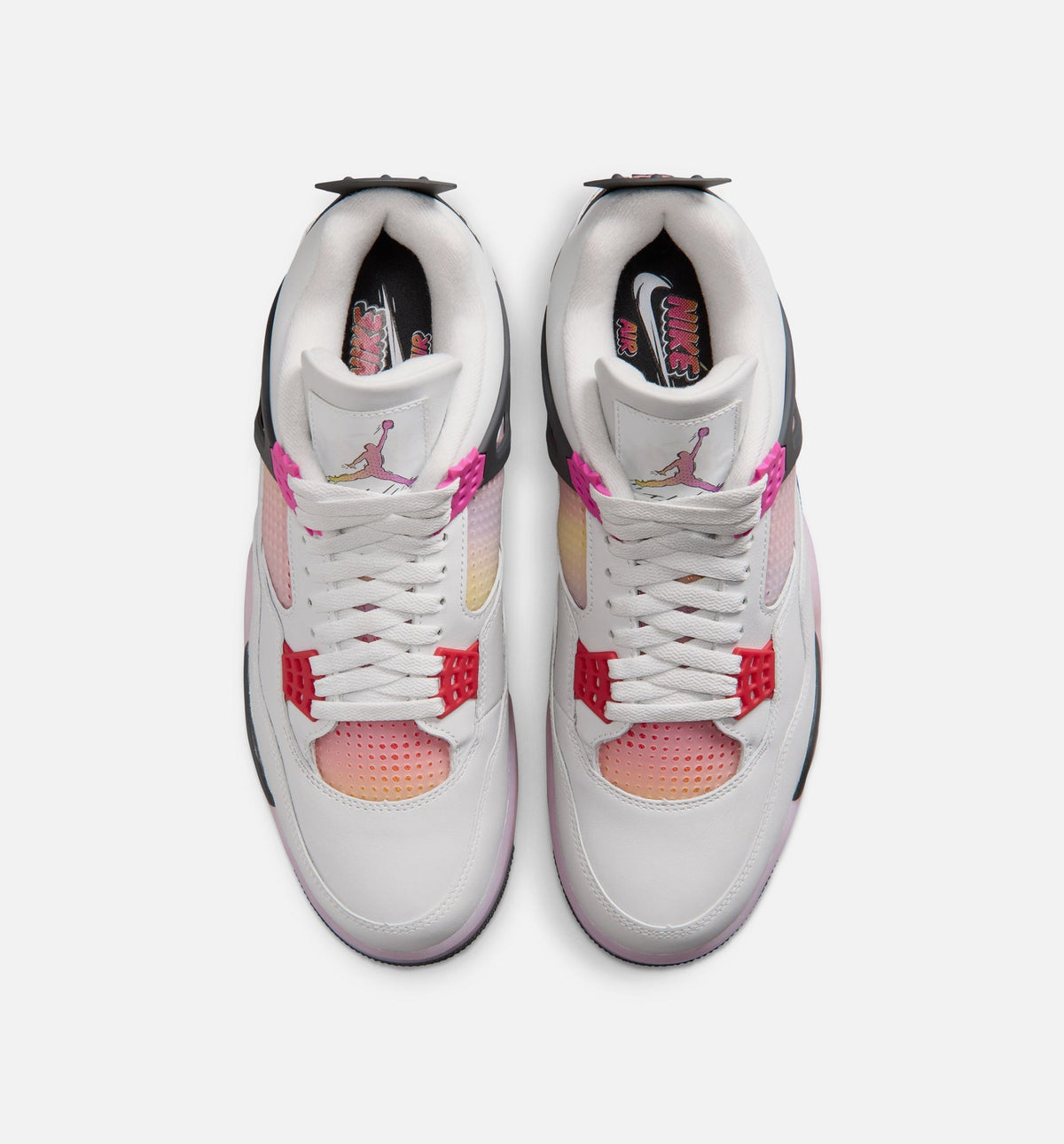 Air Jordan 4 Retro 'Comic' - Men's Lifestyle Sneaker (Off White/Fire Pink/Anthracite)