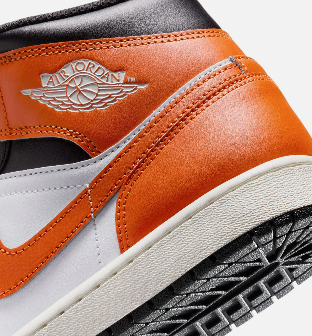 Air Jordan 1 Mid Men's Sneakers | Starfish/White/Sail/Black