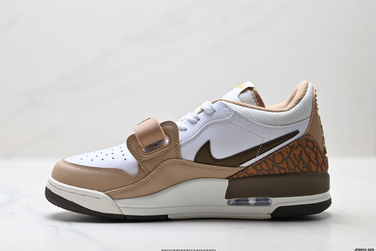 Jordan Legacy 312 Low White Tan Brown Sneakers