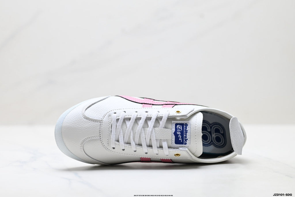 Onitsuka Tiger Retro Low Top White Pink Silver Unisex Shoes Style 02