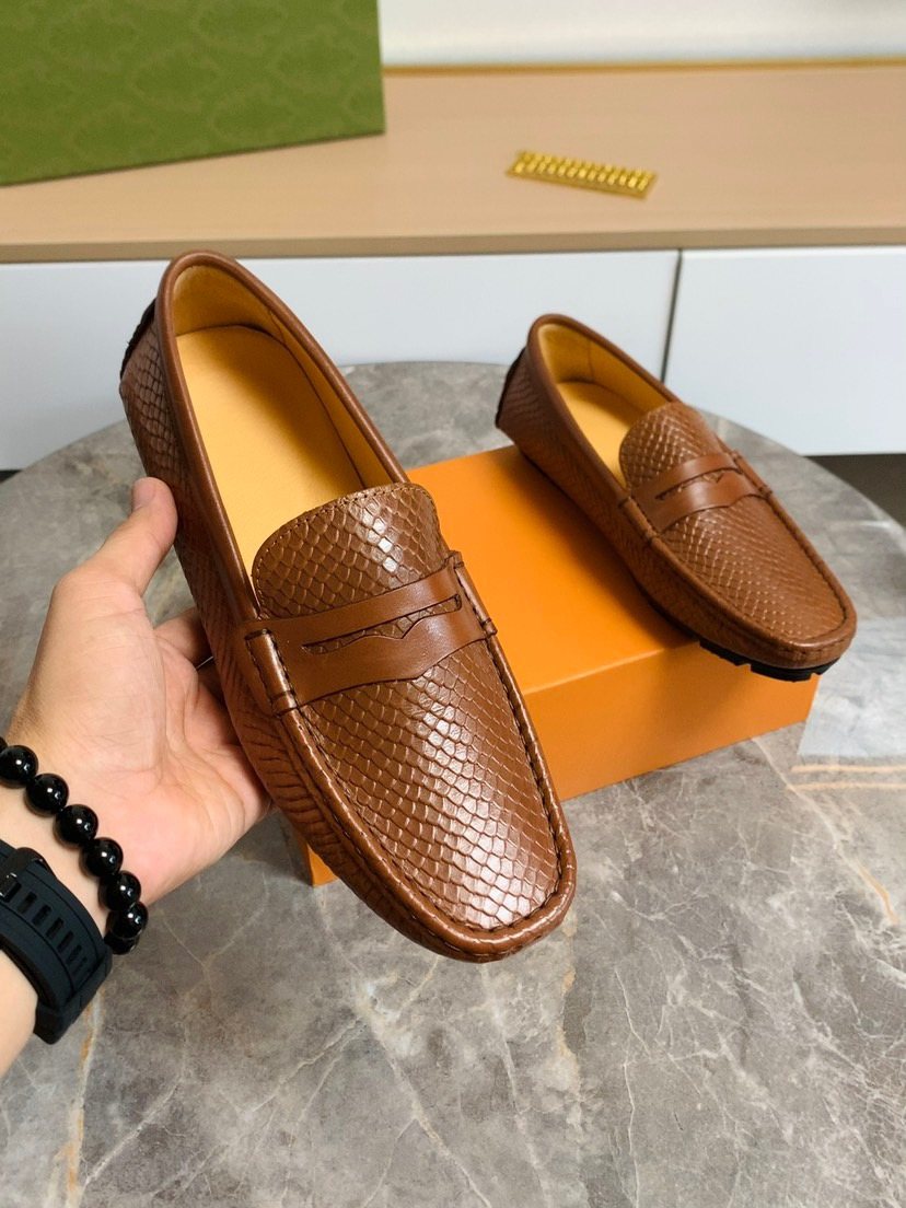 Louis Vuitton Textured Penny Loafers
