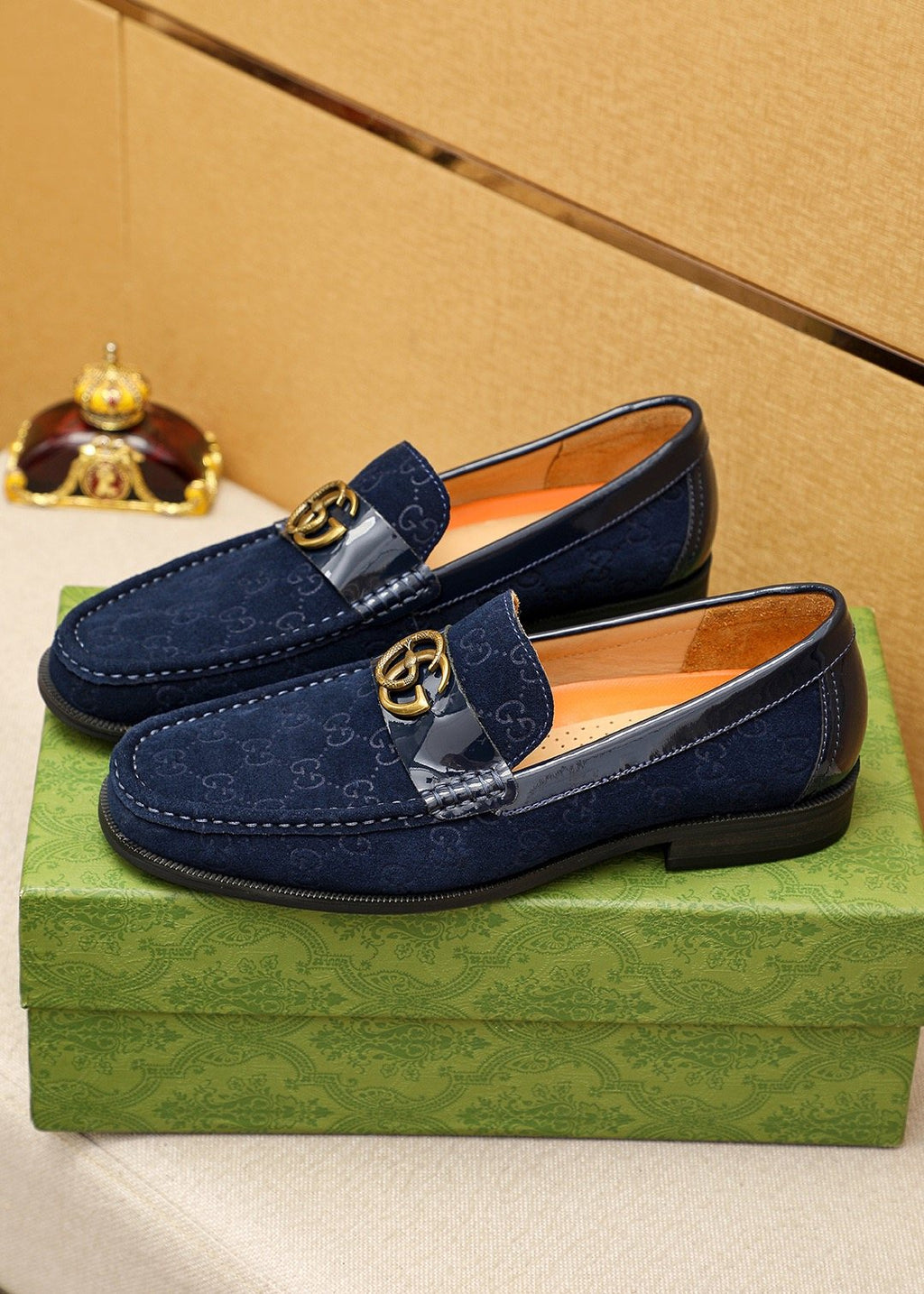 Gucci Patterned Hardware Loafers