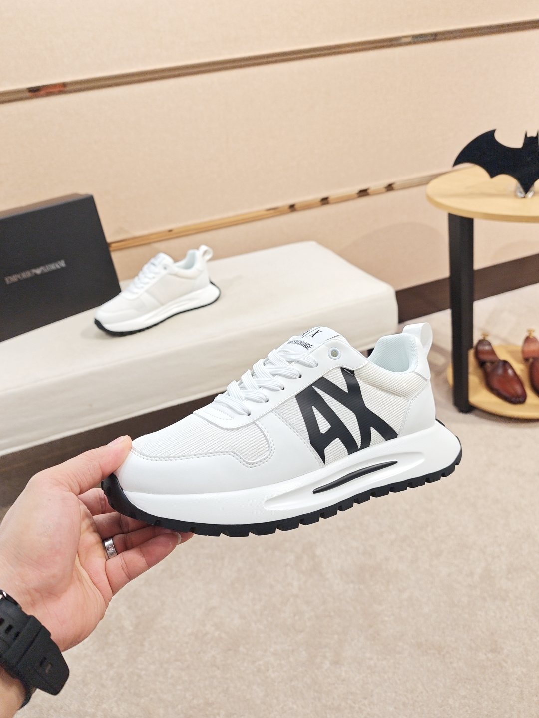 Armani A|X Graphic Lace-Up Sneakers