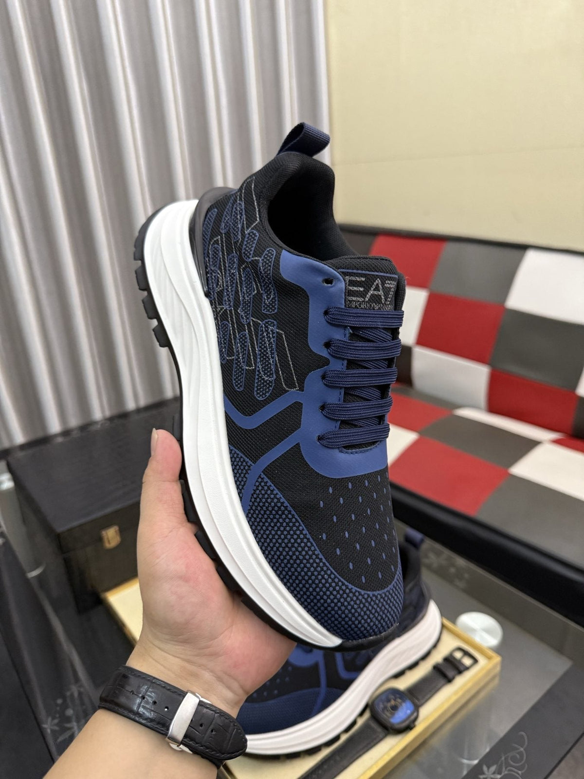 Emporio Armani White Low-Top Sneakers