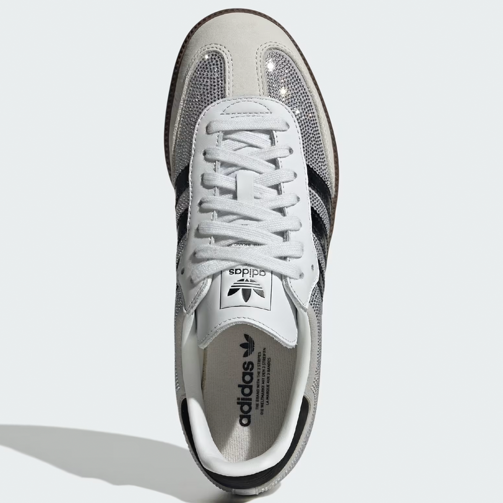 adidas Samba OG Rhinestone Crystal White Silver Women's